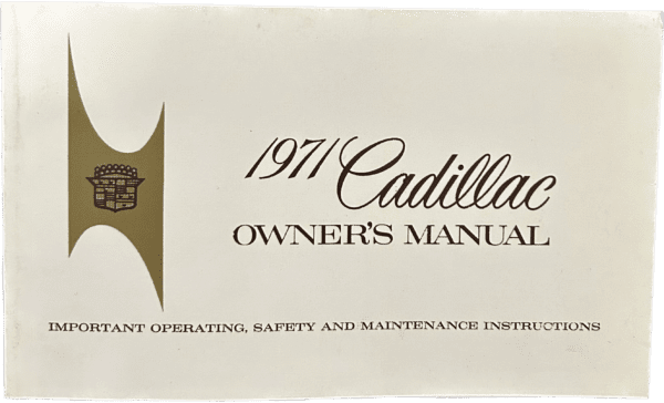 Cadillac 1971 Ägarhandbok